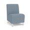 Lesro Siena Lounge Reception Armless Guest Chair, Brushed Steel, RS Rain Song Upholstery SN1102 - alternate 1